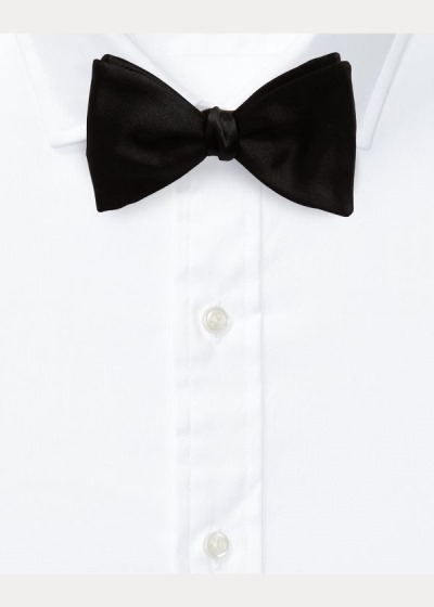 Corbatas Ralph Lauren Hombre Negros - Pre-Tied Silk Bow - UFJWC0876